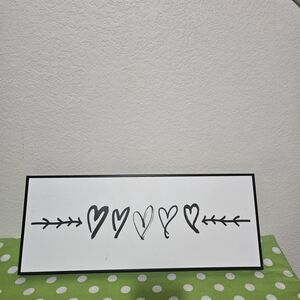Black and White Heart Wall Art